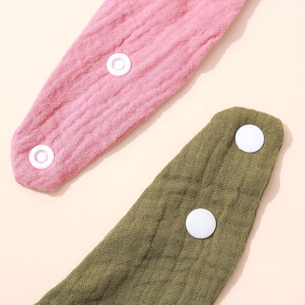 3pcs Baby Feeding Drool Bibs Saliva Towel Triangle Solid Color Scarf Bandana Soft Cotton Bib Adjustable Snap Button Burp Cloth - Shoptonyg.com