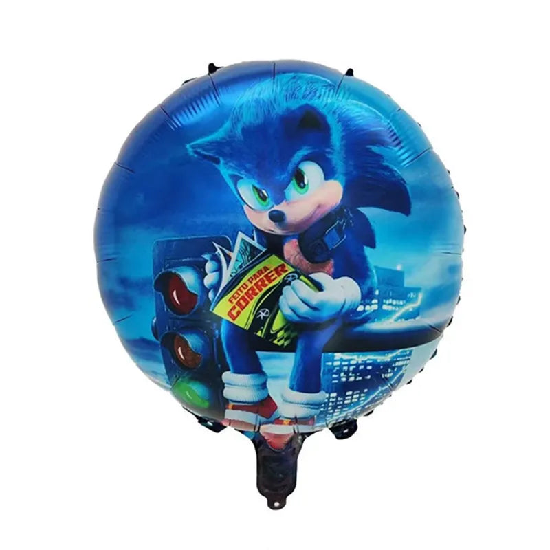 Sonic the Hedgehog Glitter Balloon – Birthday Party Decoration