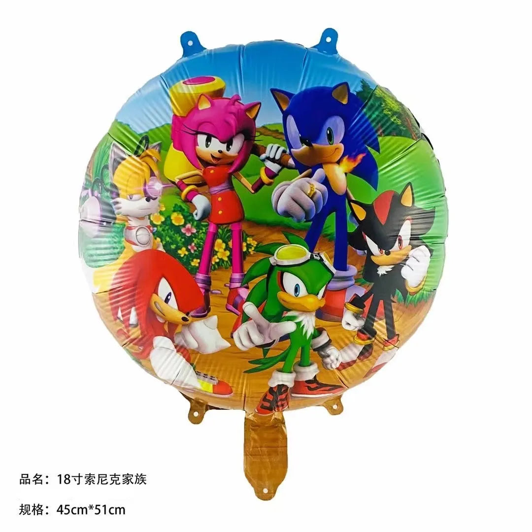 Sonic the Hedgehog Glitter Balloon – Birthday Party Decoration