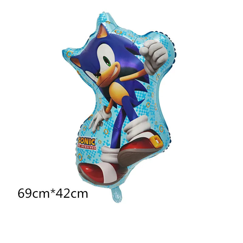 Sonic the Hedgehog Glitter Balloon – Birthday Party Decoration