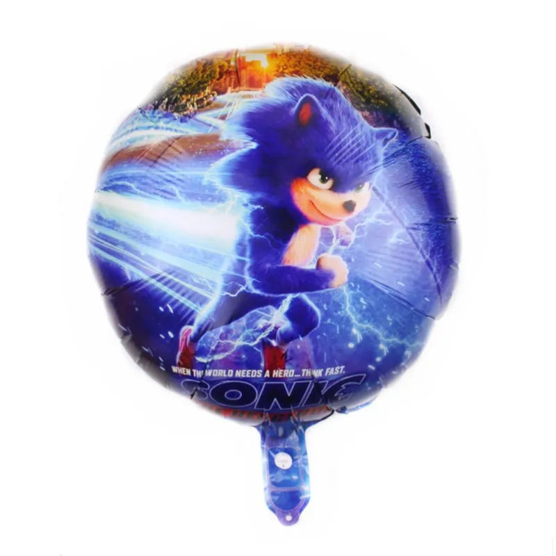 Sonic the Hedgehog Glitter Balloon – Birthday Party Decoration