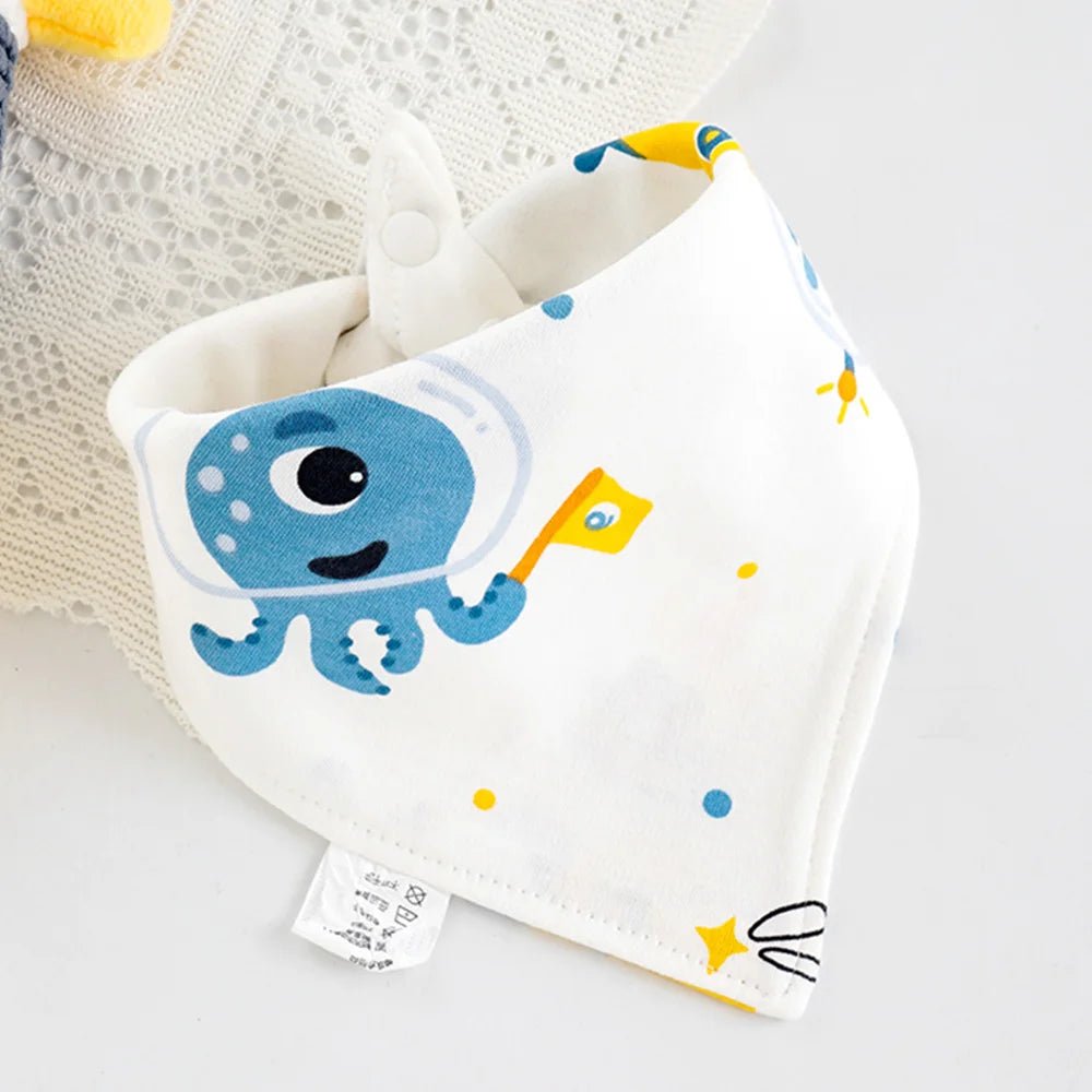 Baby Bibs Cotton Cute Animal Print Saliva Towel Bandana Bibs Newborn Teething Drooling Bib Unisex Feeding Apron For Boy Girl - Shoptonyg.com