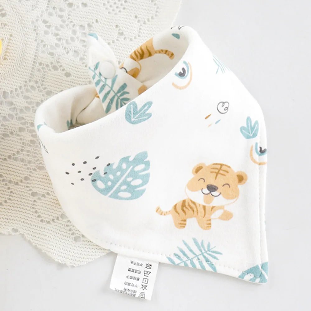 Baby Bibs Cotton Cute Animal Print Saliva Towel Bandana Bibs Newborn Teething Drooling Bib Unisex Feeding Apron For Boy Girl - Shoptonyg.com