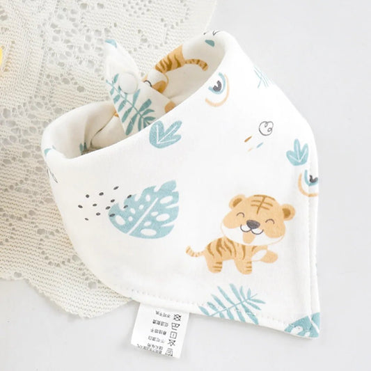 Baby Bibs Cotton Cute Animal Print Saliva Towel Bandana Bibs Newborn Teething Drooling Bib Unisex Feeding Apron For Boy Girl - Shoptonyg.com