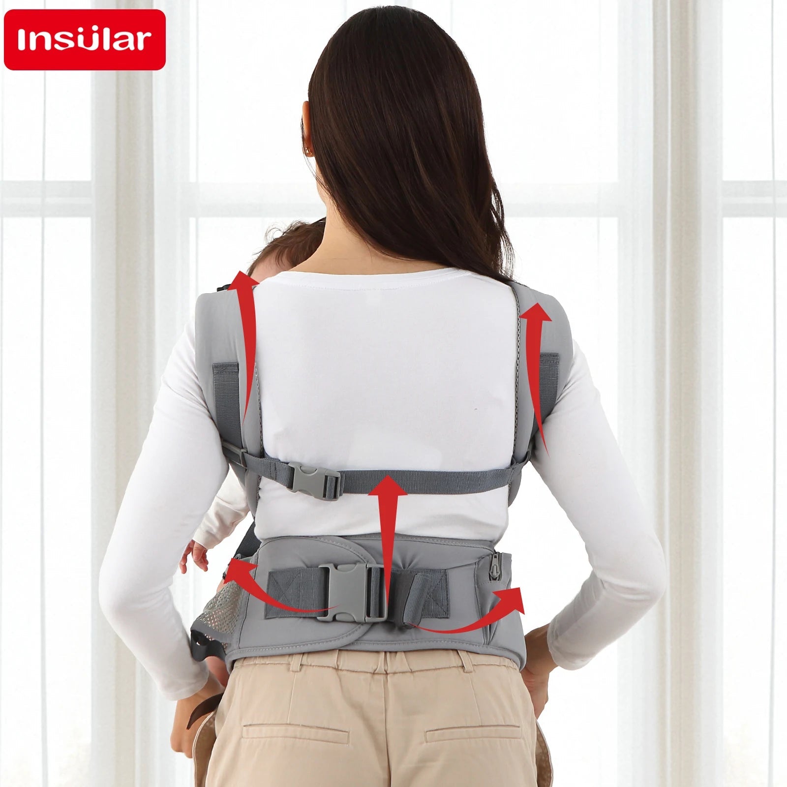 Baby Carrier Front-Facing with Hip Seat & Storage Pockets - Shoptonyg.com