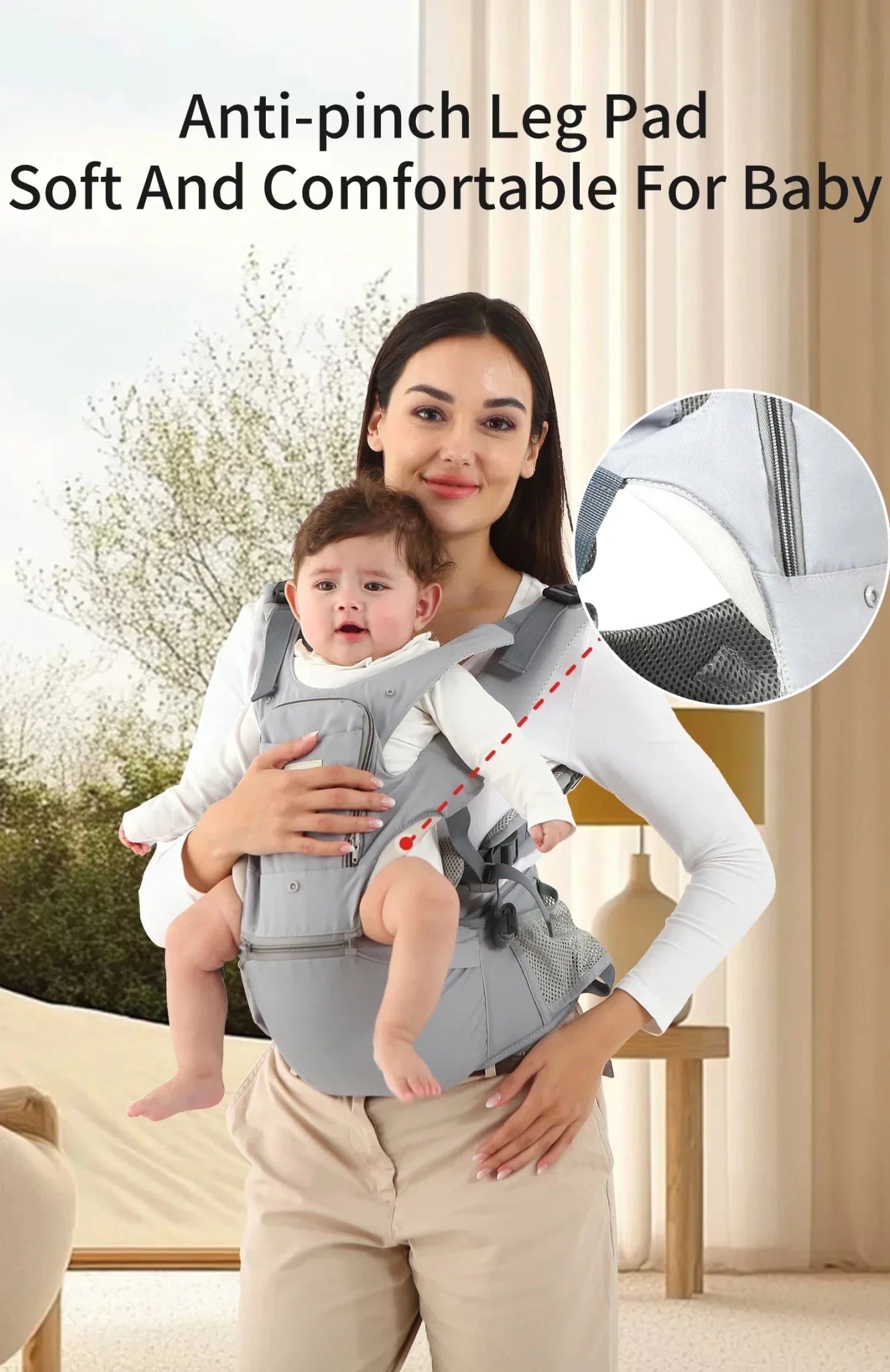 Baby Carrier Front-Facing with Hip Seat & Storage Pockets - Shoptonyg.com