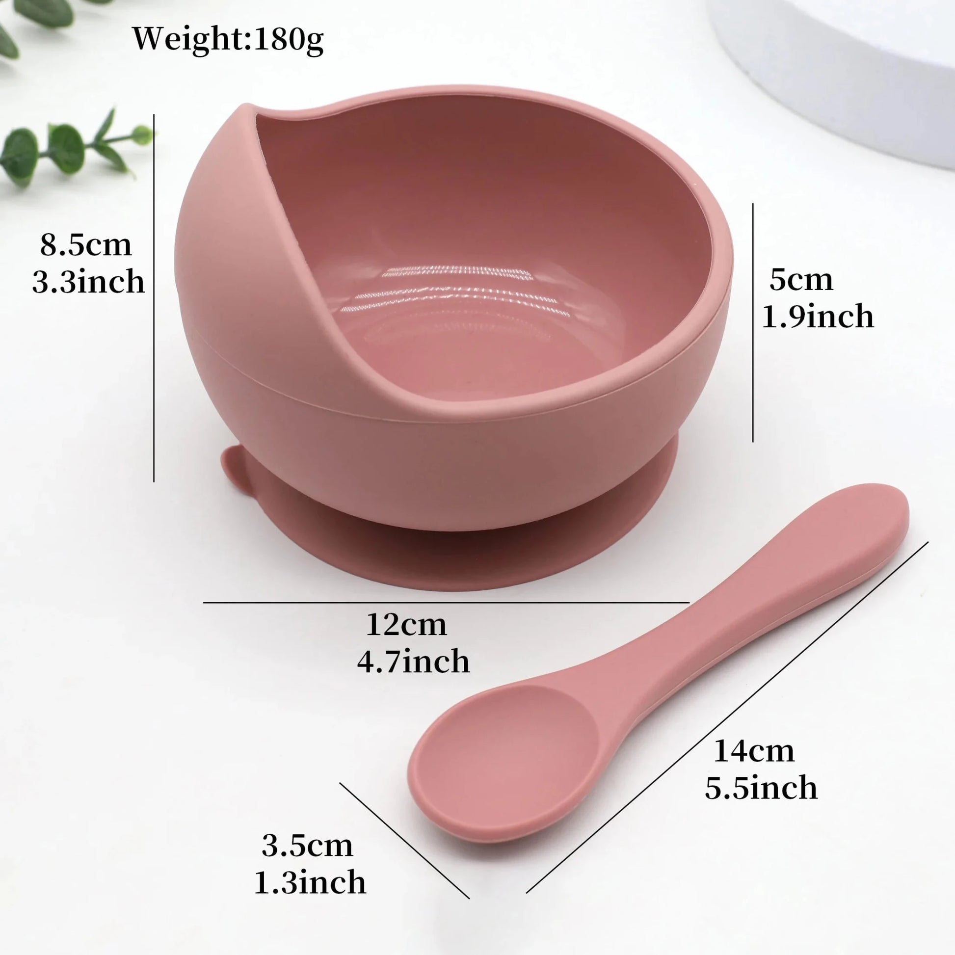 Baby silicone complementary food feeding bowl spoon set with suction cup for strong suction - Shoptonyg.com