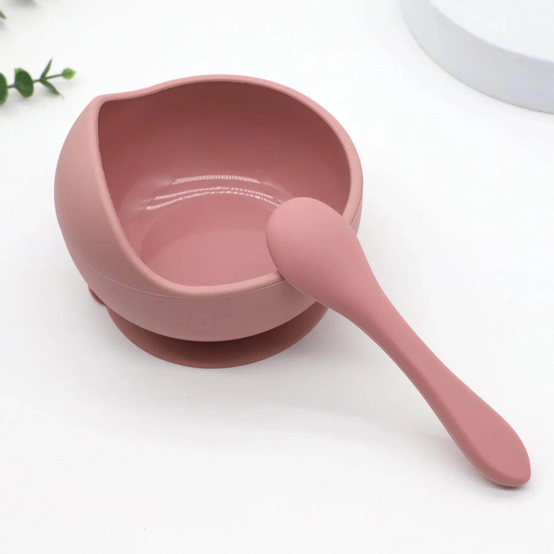 Baby silicone complementary food feeding bowl spoon set with suction cup for strong suction - Shoptonyg.com
