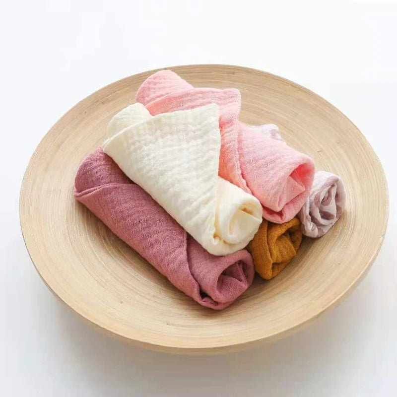 Baby Washcloths Set 5 Pcs – Soft Cotton Muslin