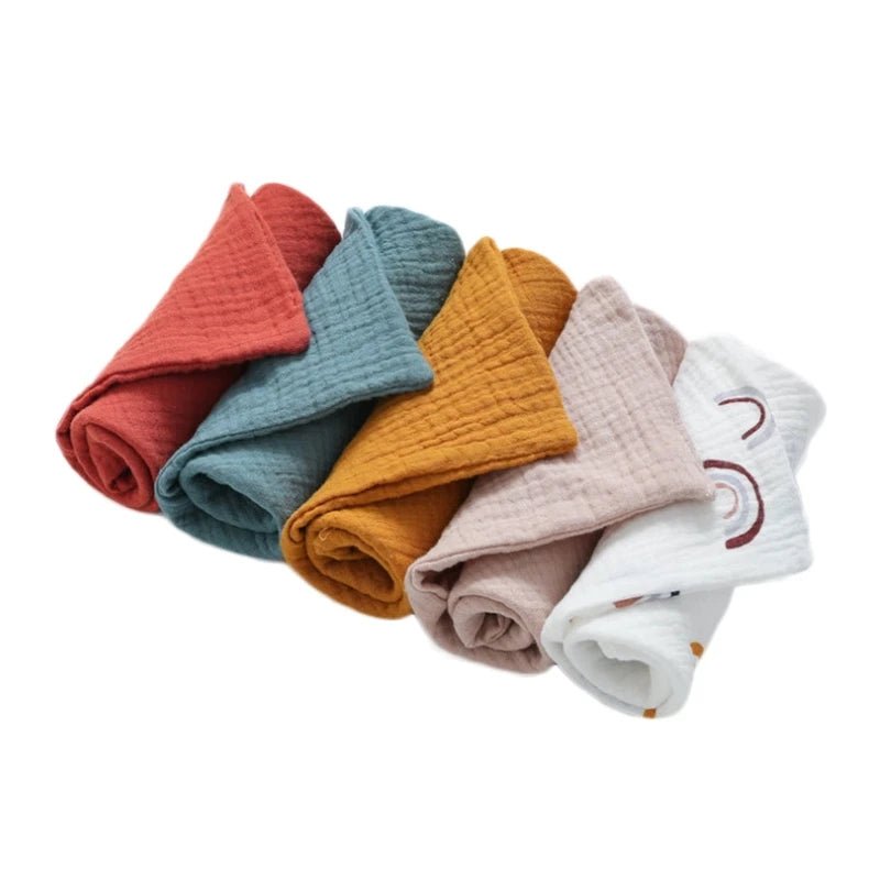 Baby Washcloths Set 5 Pcs – Soft Cotton Muslin