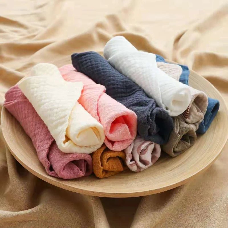 Baby Washcloths Set 5 Pcs – Soft Cotton Muslin