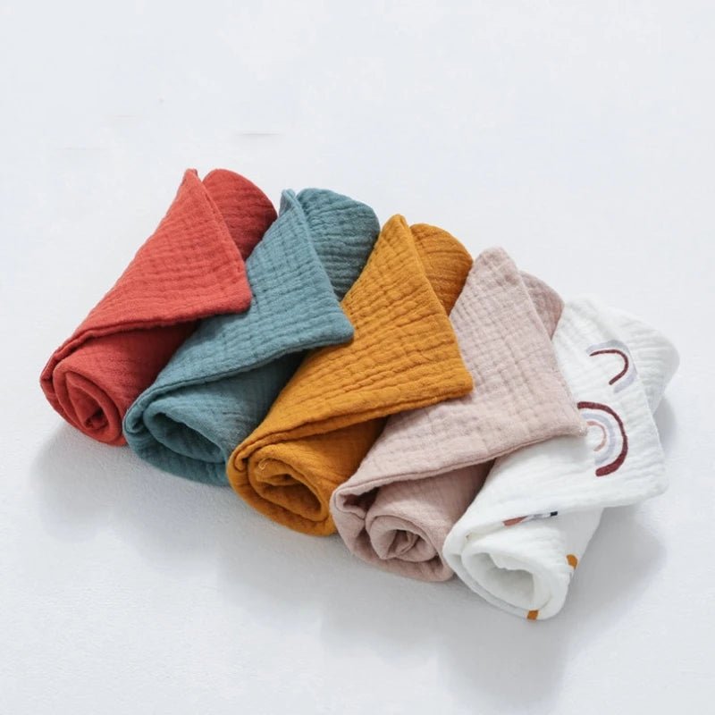 Baby Washcloths Set 5 Pcs – Soft Cotton Muslin