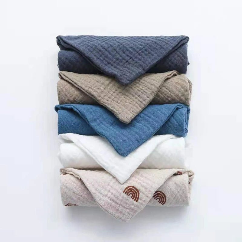 Baby Washcloths Set 5 Pcs – Soft Cotton Muslin