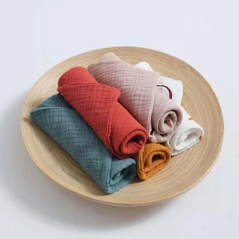 Baby Washcloths Set 5 Pcs – Soft Cotton Muslin