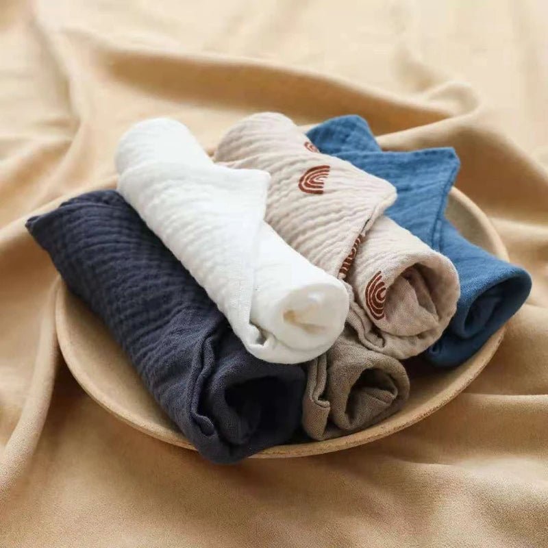 Baby Washcloths Set 5 Pcs – Soft Cotton Muslin