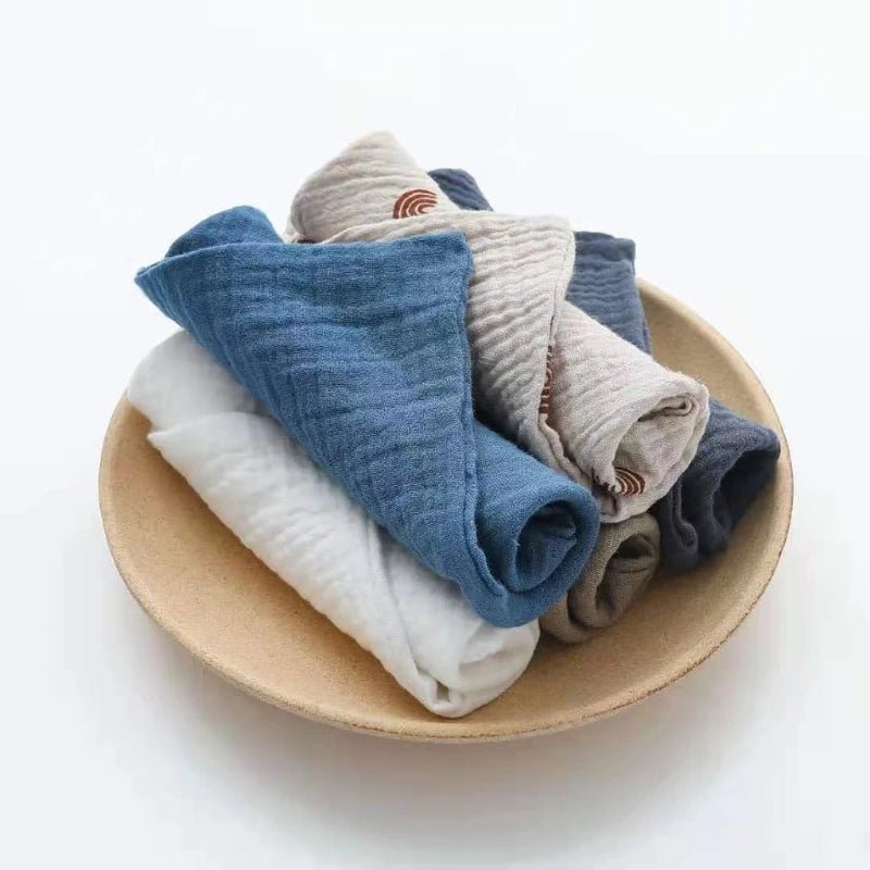 Baby Washcloths Set 5 Pcs – Soft Cotton Muslin