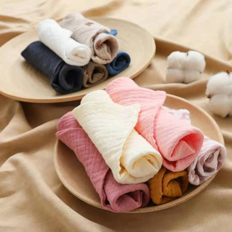 Baby Washcloths Set 5 Pcs – Soft Cotton Muslin
