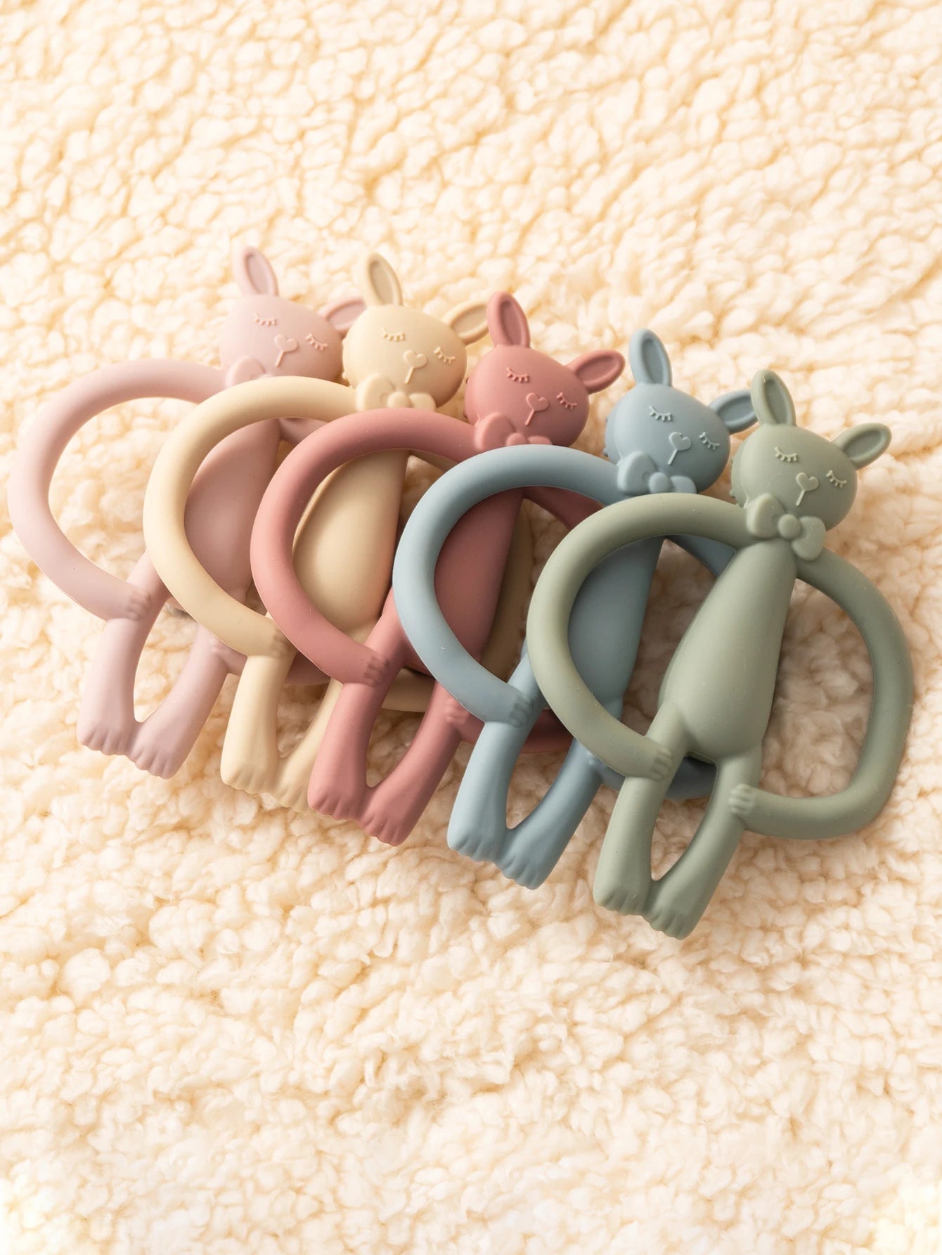 Cartoon Rabbit Silicone Teether — Newborn Nursing Chew Toy - Shoptonyg.com