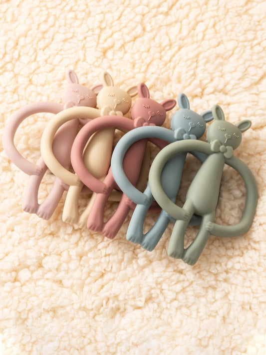 Cartoon Rabbit Silicone Teether — Newborn Nursing Chew Toy - Shoptonyg.com