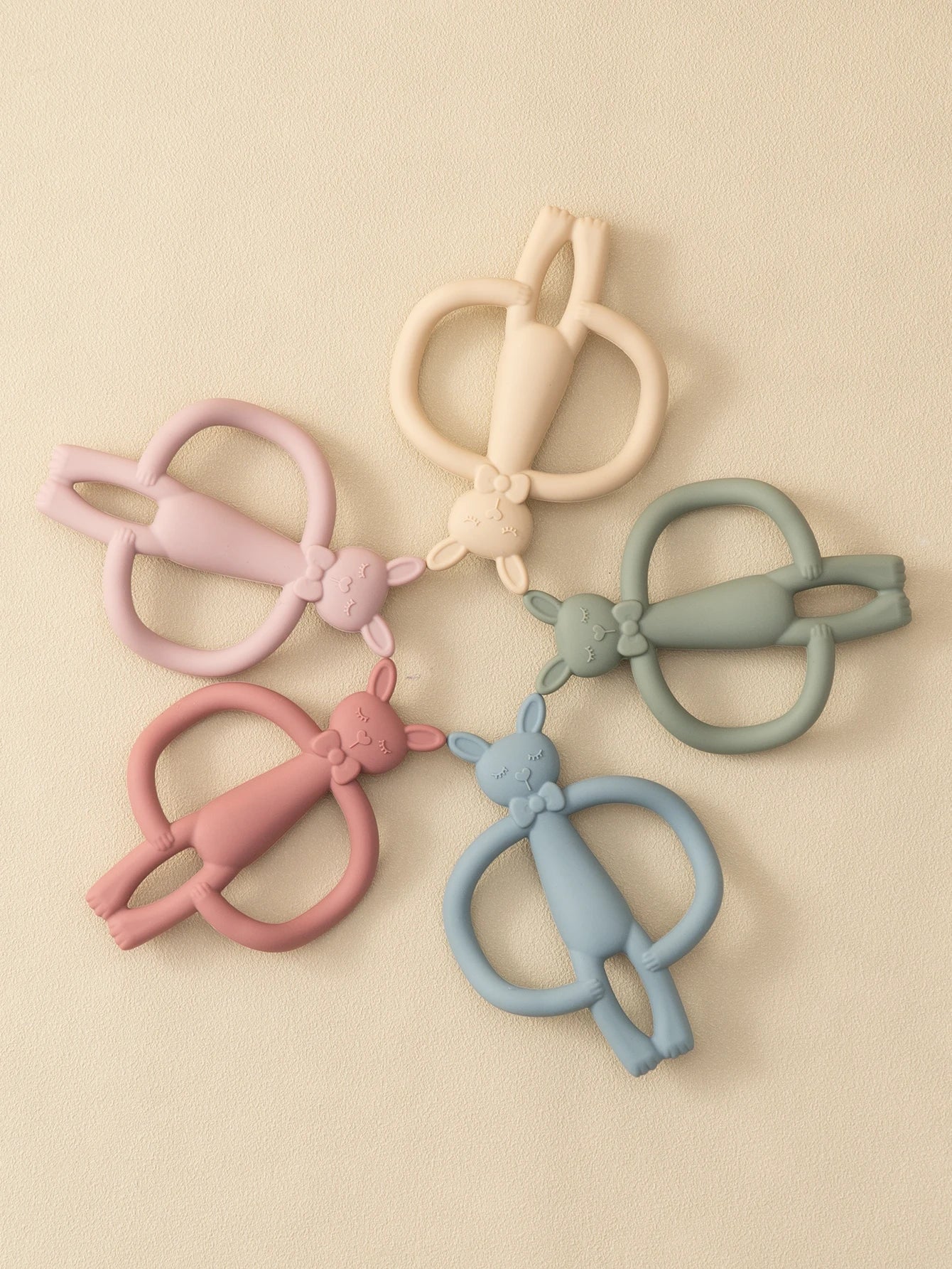 Cartoon Rabbit Silicone Teether — Newborn Nursing Chew Toy - Shoptonyg.com