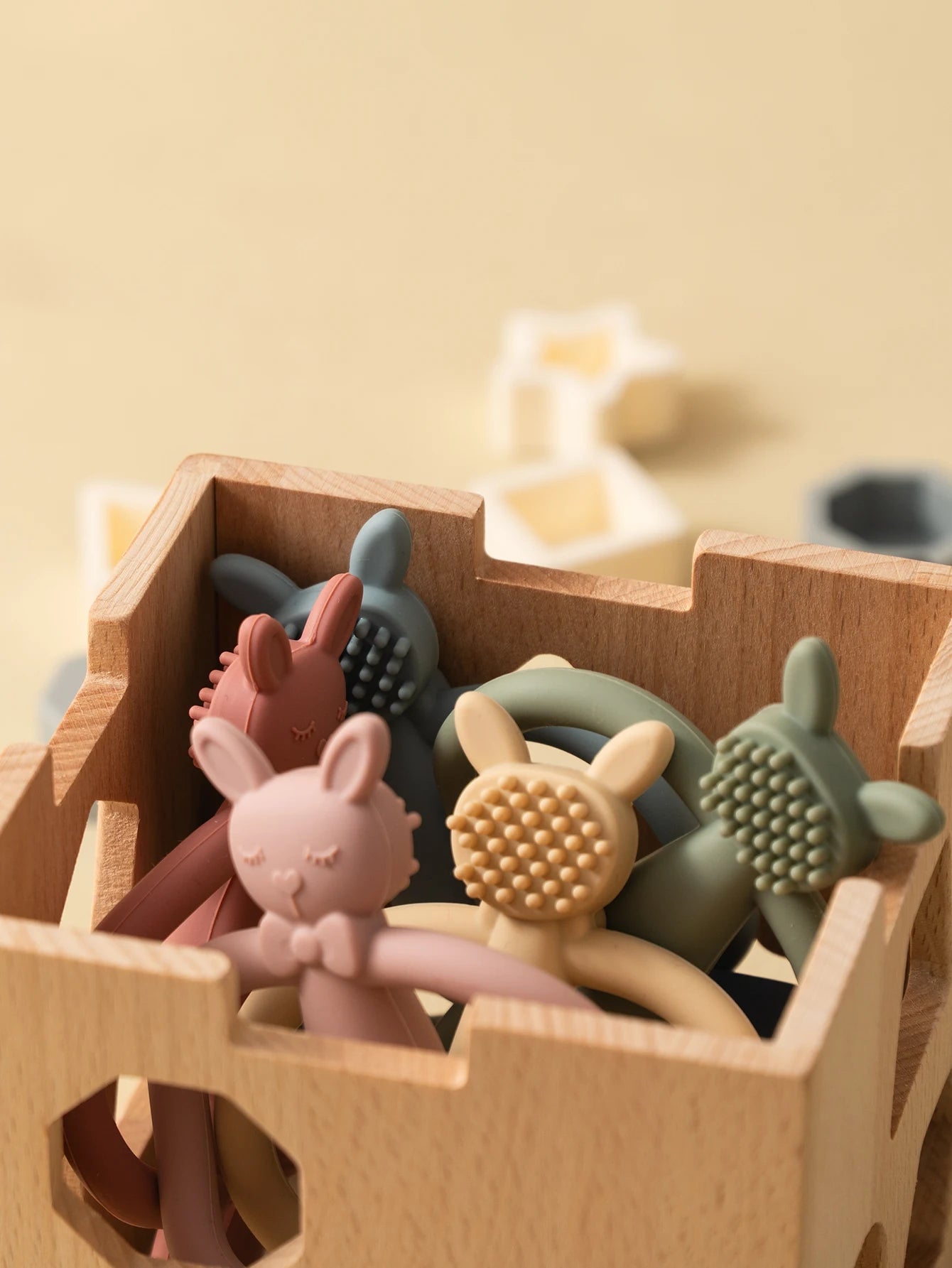 Cartoon Rabbit Silicone Teether — Newborn Nursing Chew Toy - Shoptonyg.com
