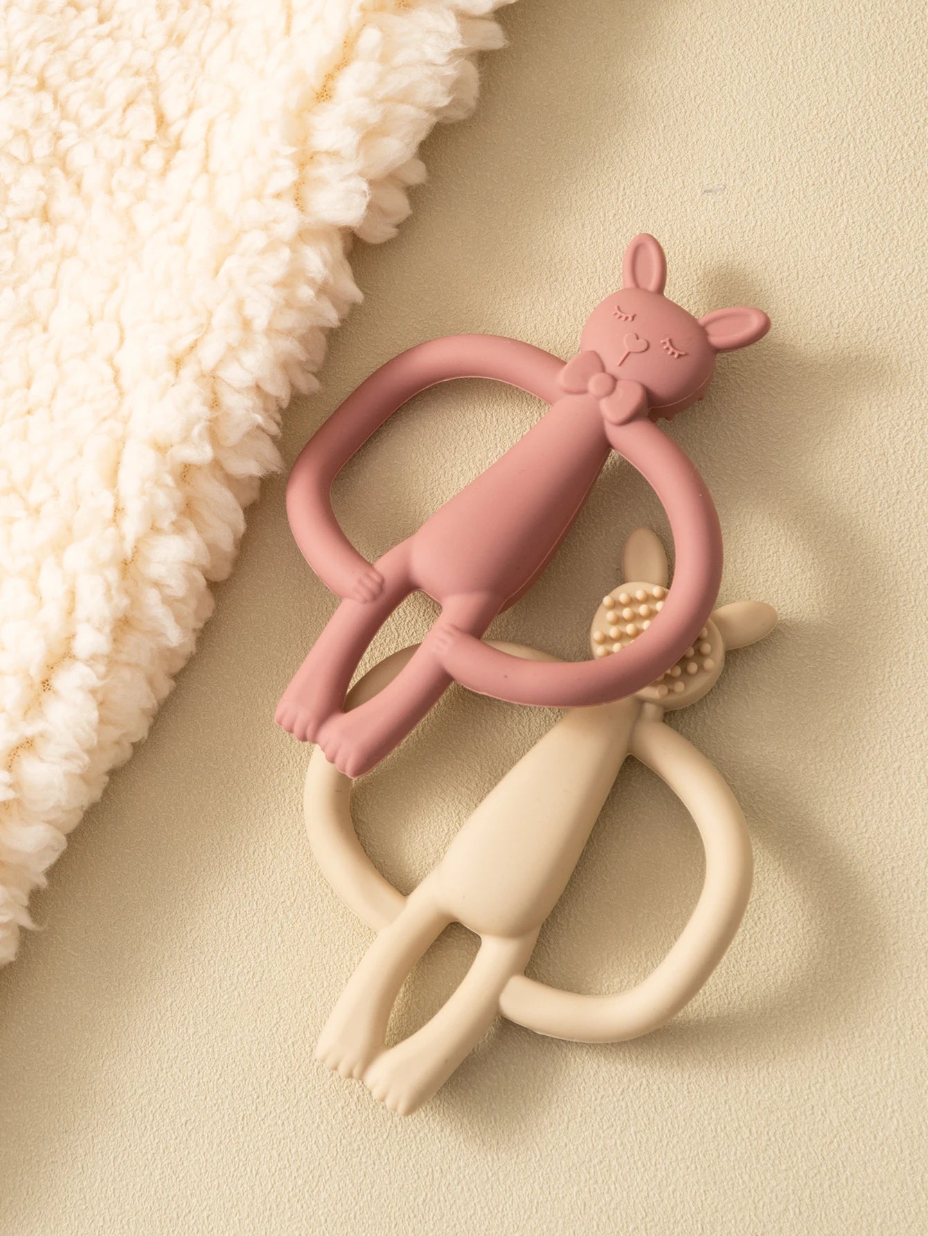 Cartoon Rabbit Silicone Teether — Newborn Nursing Chew Toy - Shoptonyg.com