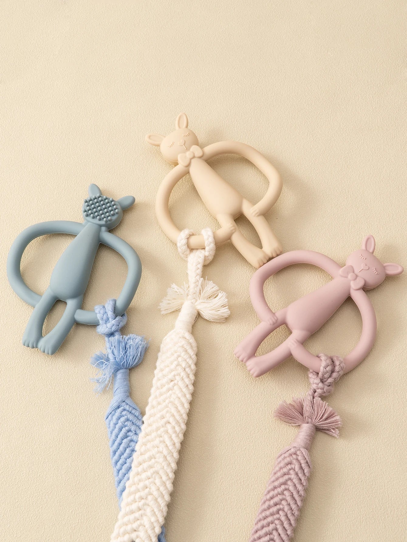 Cartoon Rabbit Silicone Teether — Newborn Nursing Chew Toy - Shoptonyg.com