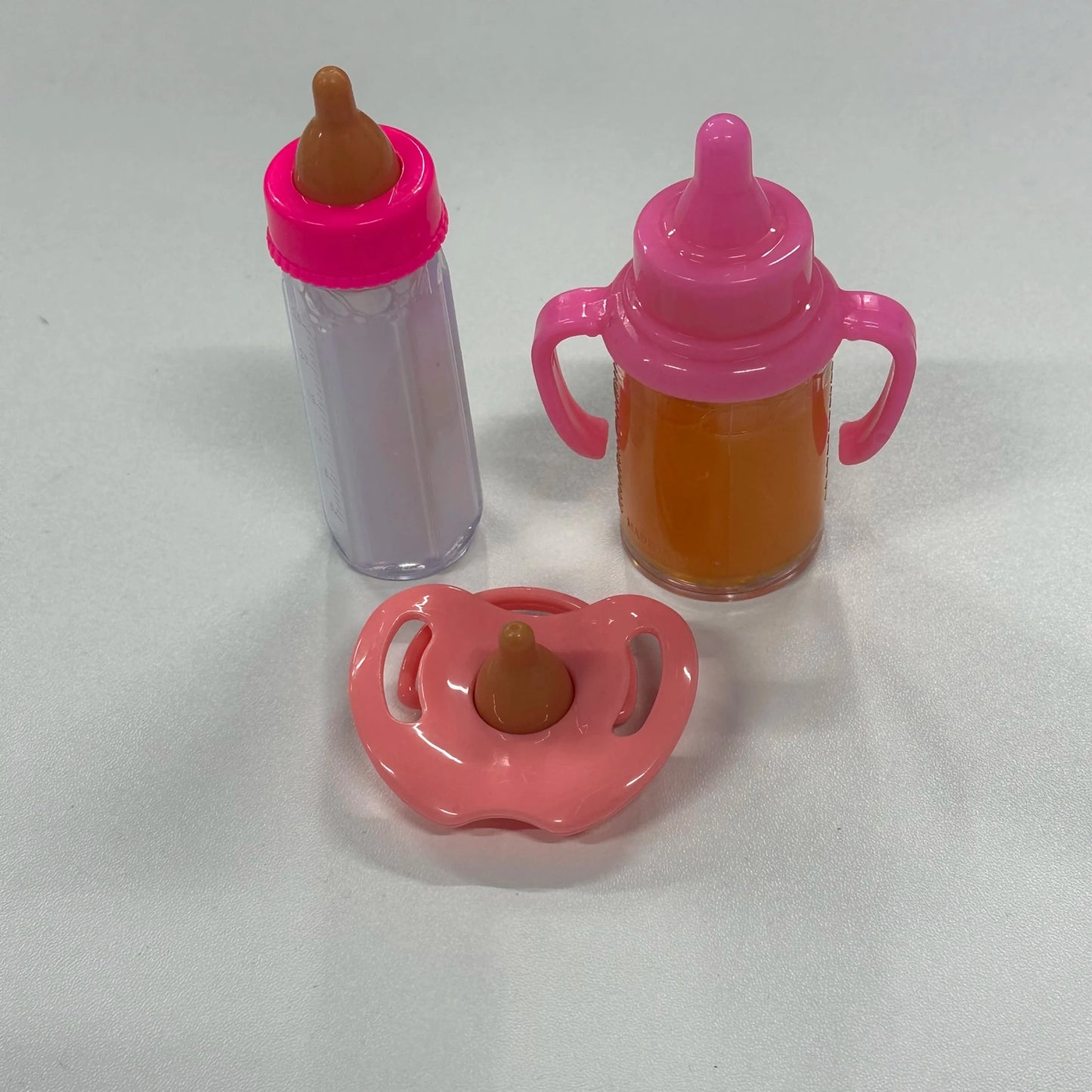 Large size Baby Doll Feeding Bottle Set Baby Care Toy Stroller 2pcs Milk And Juice Bottles With Toy Pacifier For Baby Dolls - Shoptonyg.com