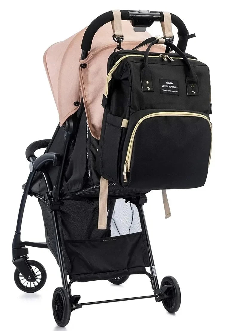 Mommy Bag Large Capacity Diaper Backpack with Bottle Carrier - Shoptonyg.com