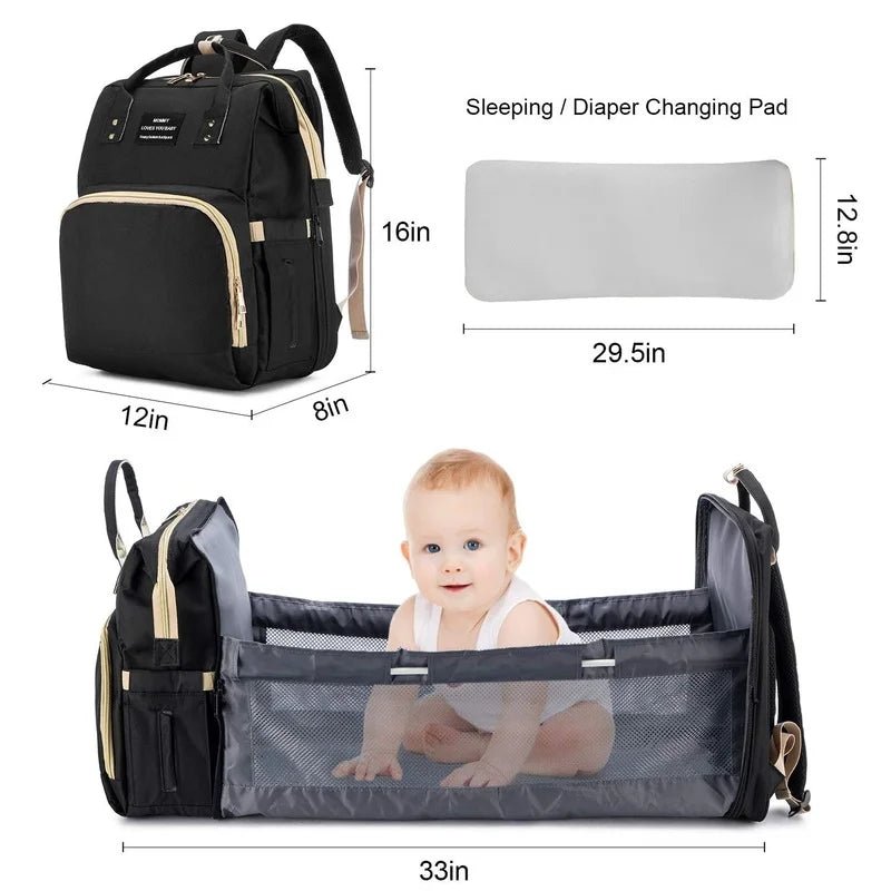 Mommy Bag Large Capacity Diaper Backpack with Bottle Carrier - Shoptonyg.com