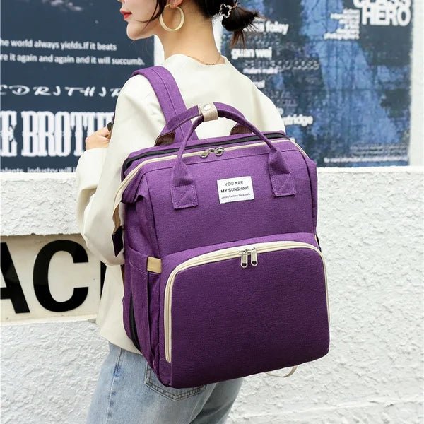 Mommy Bag Large Capacity Diaper Backpack with Bottle Carrier - Shoptonyg.com