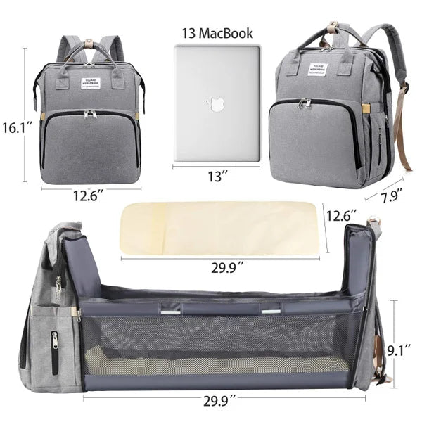 Mommy Bag Large Capacity Diaper Backpack with Bottle Carrier - Shoptonyg.com