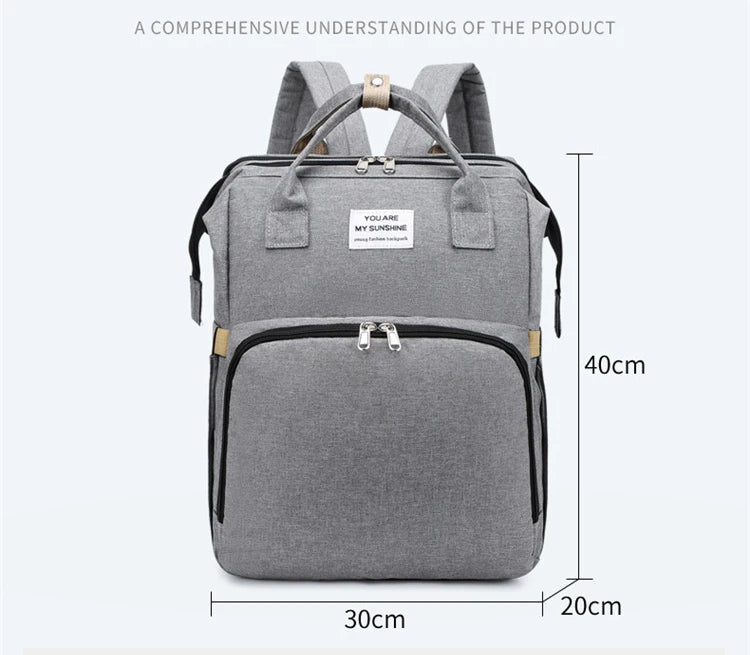 Mommy Bag Large Capacity Diaper Backpack with Bottle Carrier - Shoptonyg.com