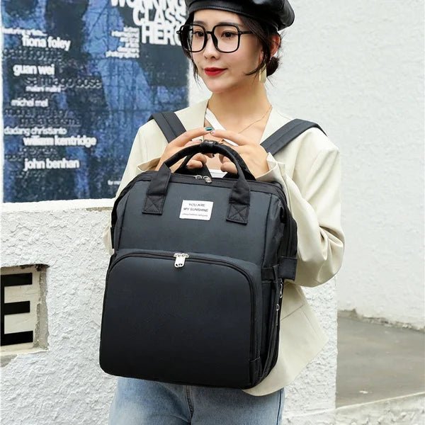 Mommy Bag Large Capacity Diaper Backpack with Bottle Carrier - Shoptonyg.com