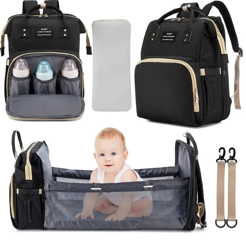 Mommy Bag Large Capacity Diaper Backpack with Bottle Carrier - Shoptonyg.com