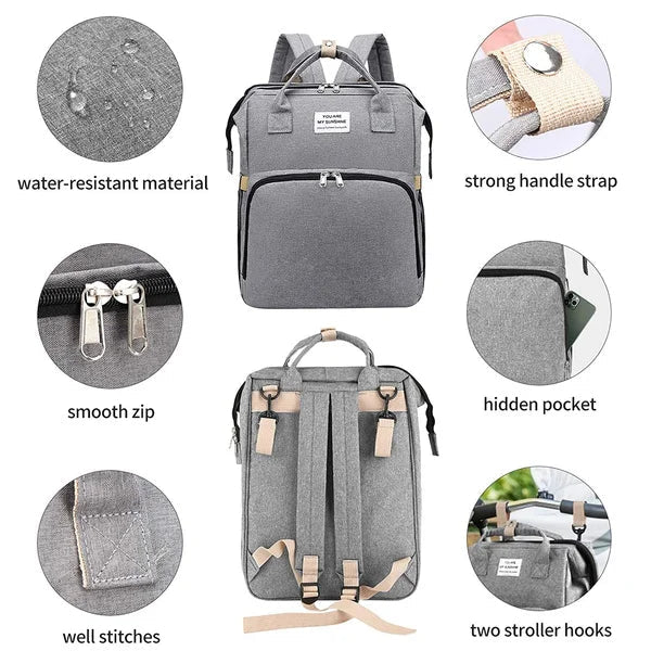 Mommy Bag Large Capacity Diaper Backpack with Bottle Carrier - Shoptonyg.com