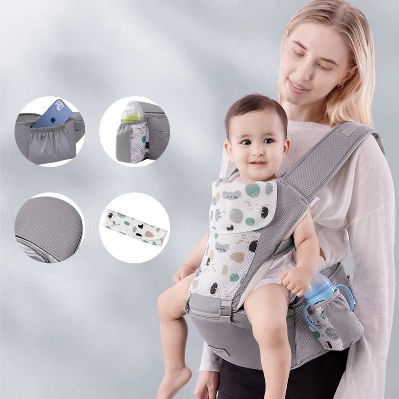 Newborn Ergonomic Baby Carrier with Hip Seat & Wrap Sling - Shoptonyg.com
