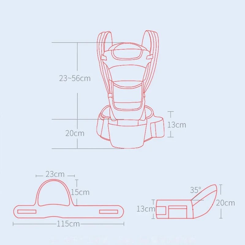 Newborn Ergonomic Baby Carrier with Hip Seat & Wrap Sling - Shoptonyg.com