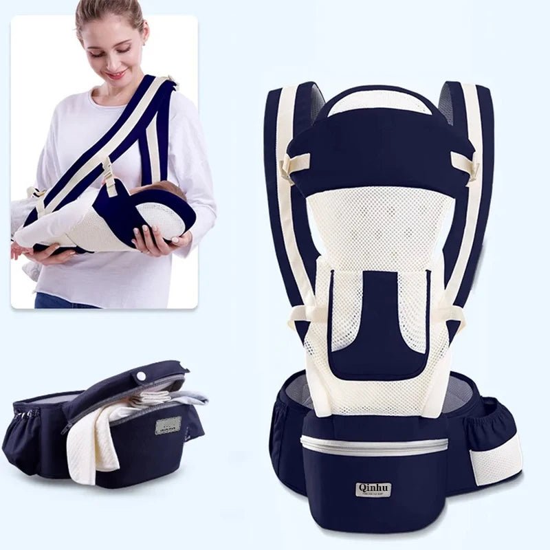 Newborn Ergonomic Baby Carrier with Hip Seat & Wrap Sling - Shoptonyg.com