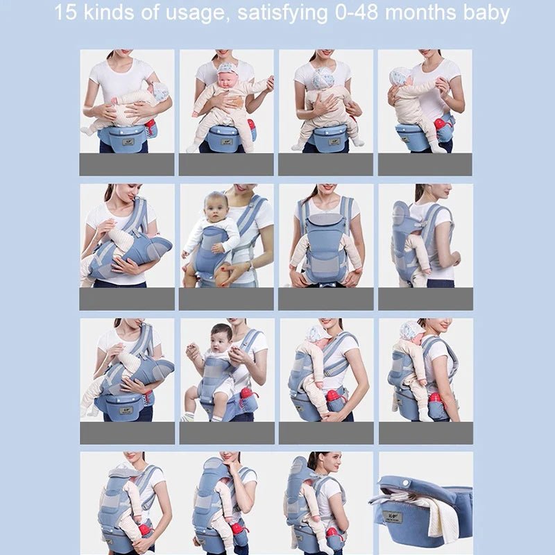 Newborn Ergonomic Baby Carrier with Hip Seat & Wrap Sling - Shoptonyg.com