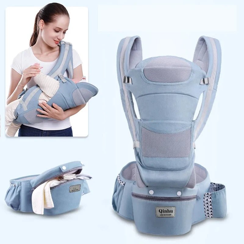 Newborn Ergonomic Baby Carrier with Hip Seat & Wrap Sling - Shoptonyg.com