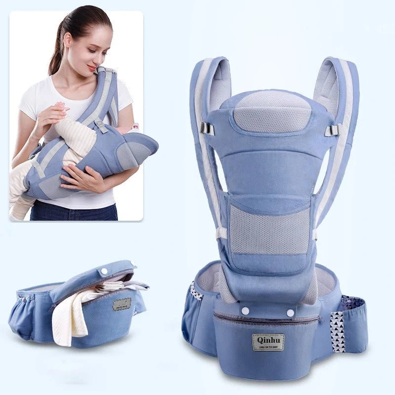 Newborn Ergonomic Baby Carrier with Hip Seat & Wrap Sling - Shoptonyg.com