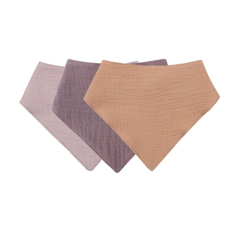 Soft Muslin Baby Bibs & Face Towels – 3 or 5 Pack