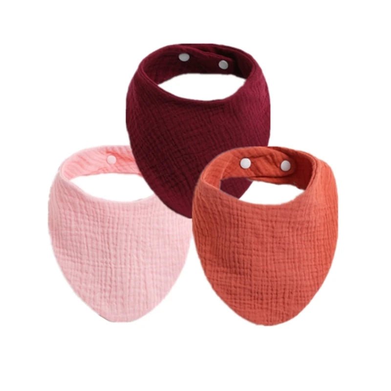 Soft Muslin Baby Bibs & Face Towels – 3 or 5 Pack