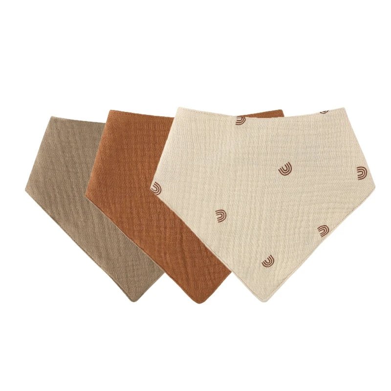 Soft Muslin Baby Bibs & Face Towels – 3 or 5 Pack