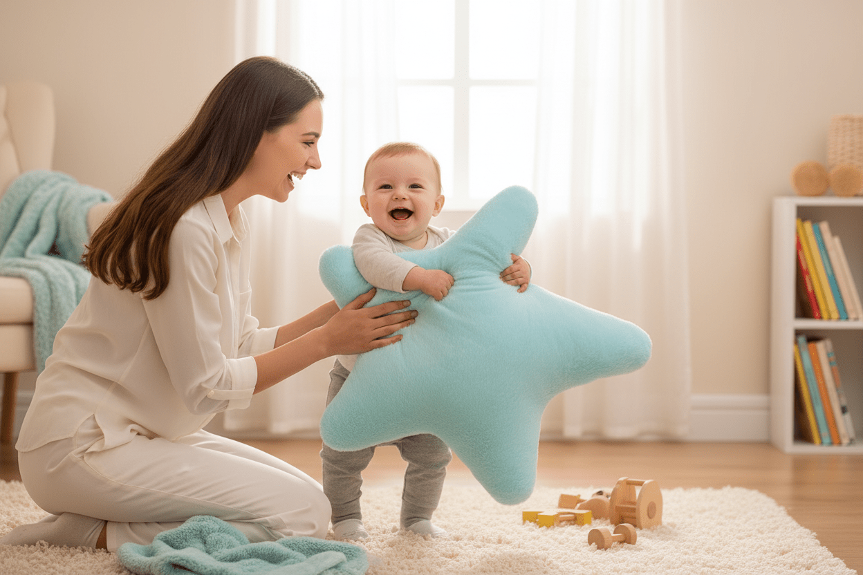 Star Pattern Plush Pillow