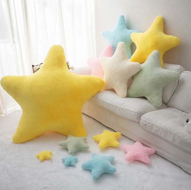 Star Pattern Plush Pillow